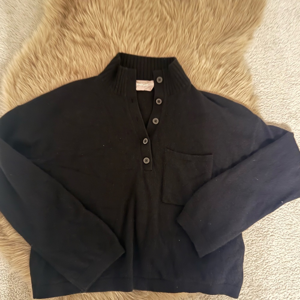 Cashmere quarter button up